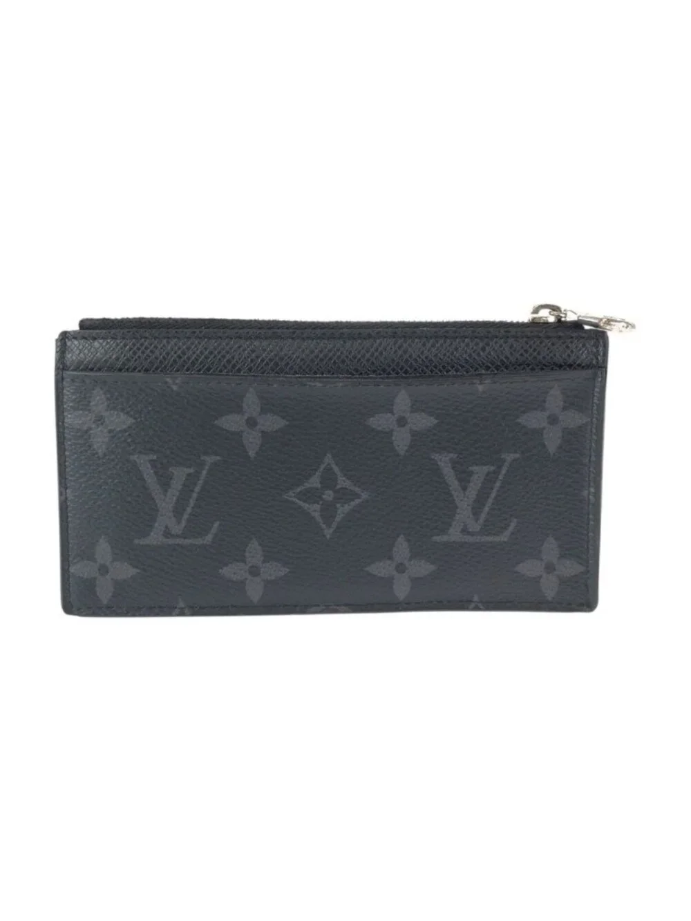 Louis Vuitton Monogram Eclipse Taiga Black Noir Card Case Coin